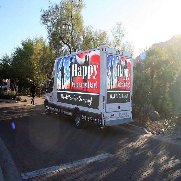 Sunrise’s LED display truck was supporting American veterans