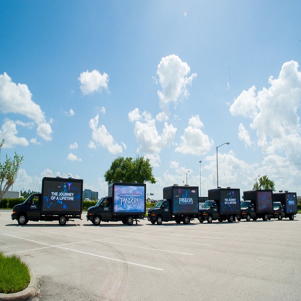 Sunrise’s 15sets of p6 truck LED billboards lit up in Dallas