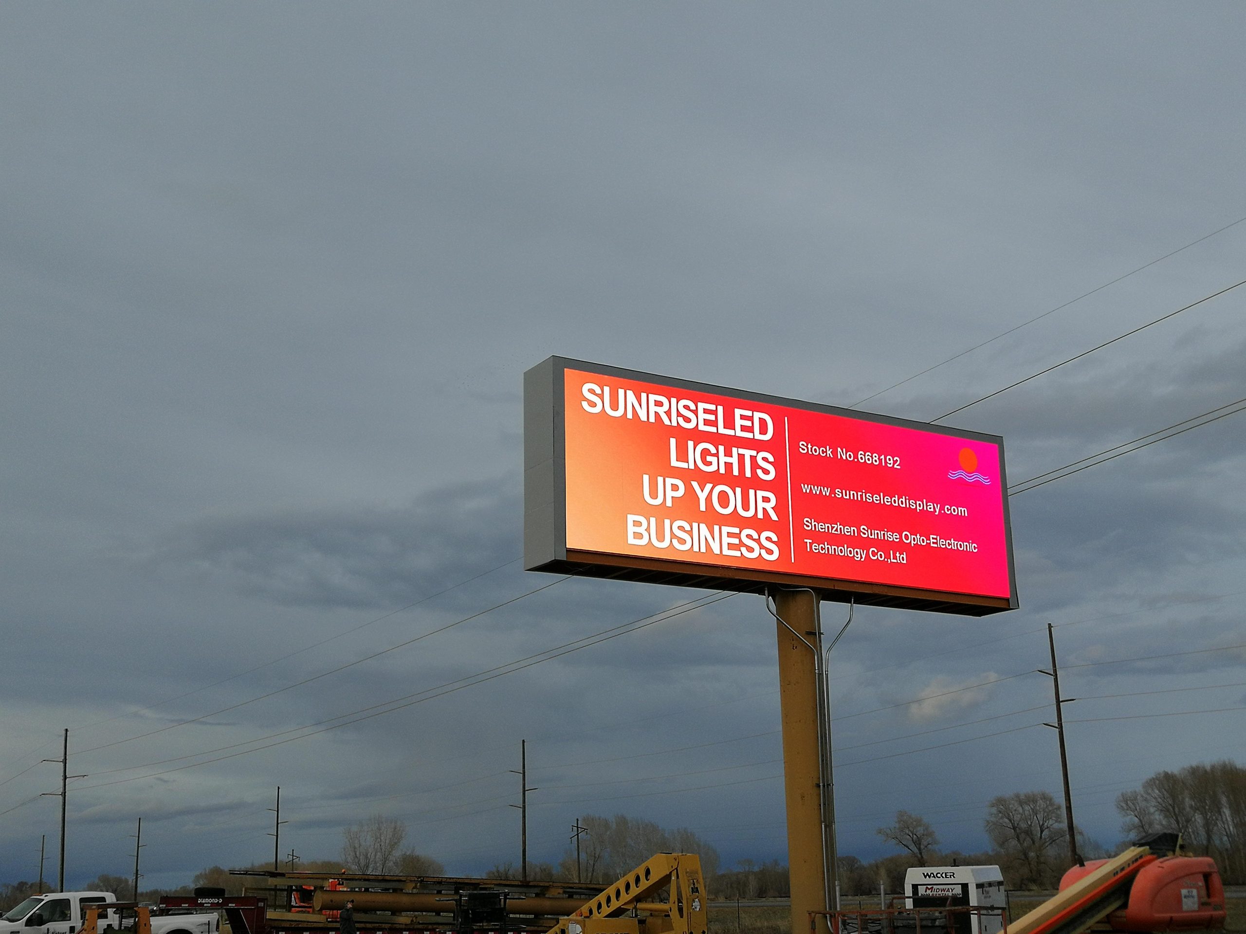 Sunrise LED screen lighted up in Idaho