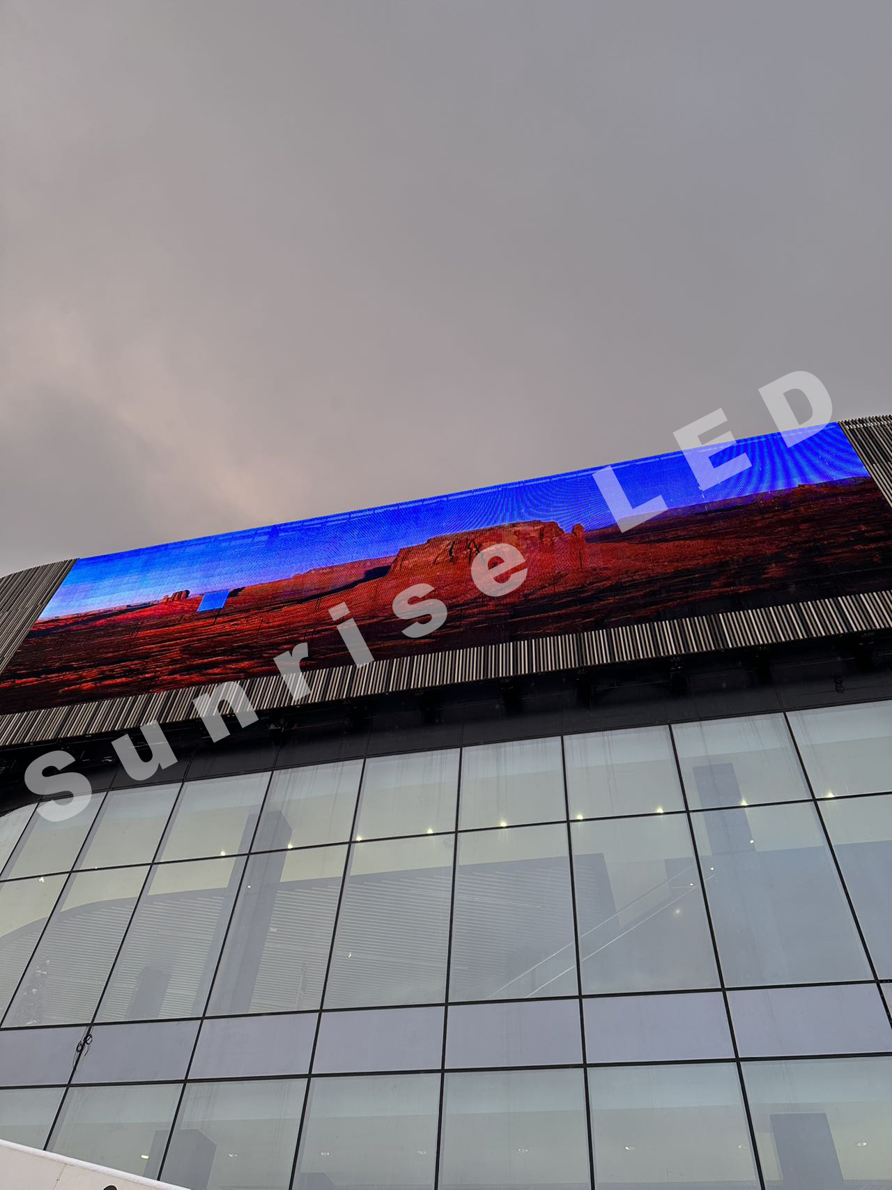 270 square meters Mesh LED display project in Russia
