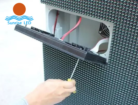 What are the common types of front-accessible LED screens?