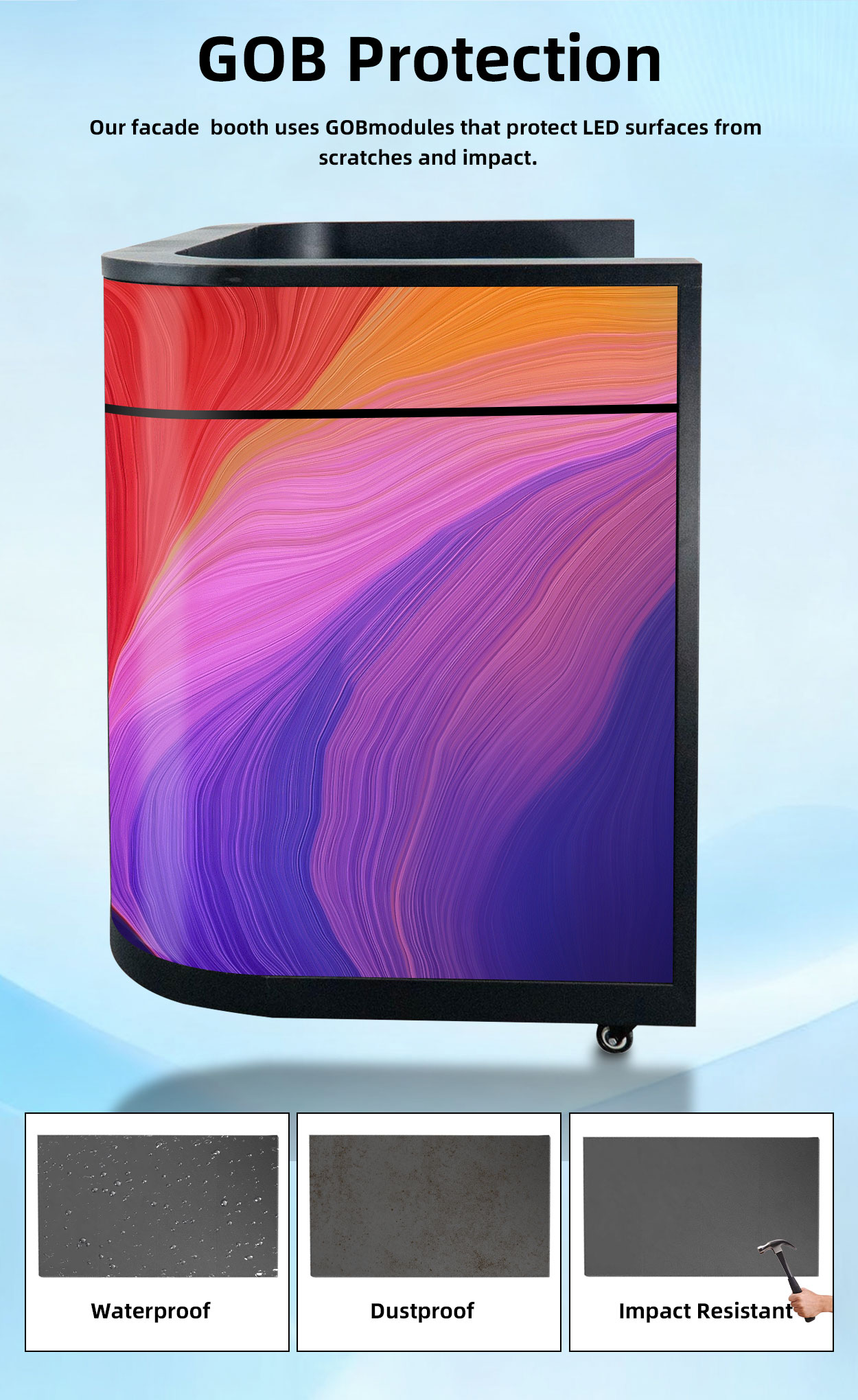 Front Counter Screen Custom LED Counter DJ Booth Facade Front Desk Screen P1.86/P2.5 Indoor ...