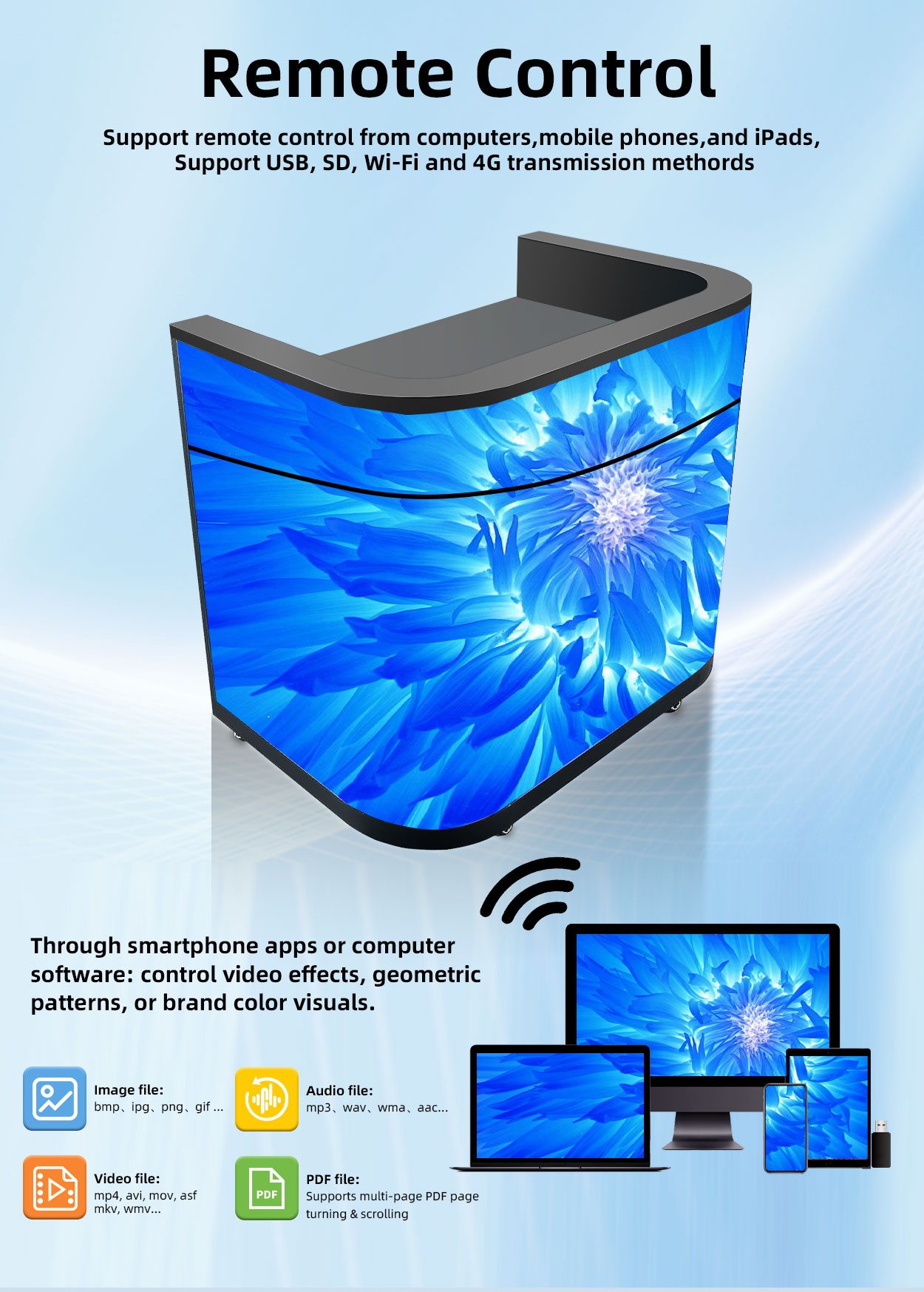 Front Counter Screen Custom LED Counter DJ Booth Facade Front Desk Screen P1.86/P2.5 Indoor ...