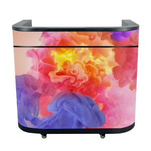 Custom LED Counter DJ Booth Facade Front Desk Screen P1.86/P2.5 Indoor/Outdoor Digital Poster Graphics for Reception Exhibition