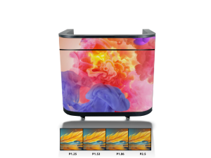 Custom LED Counter DJ Booth Facade Front Desk Screen P1.86/P2.5 Indoor/Outdoor Digital Poster Graphics for Reception Exhibition