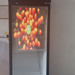 Transparent LED Film Screen – Crystal Clear Flexible LED Display for Mall Refrigerator Doors