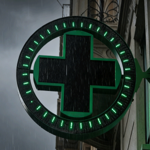 Outdoor Full Color Pharmacy Shop Fixed Installation Led Sign Message Display Outdoor LED Cross Pharmacy