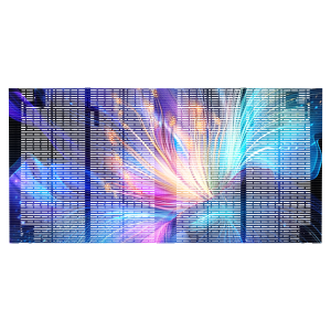 HD high gray-scale LED interactive transparent display, used as transparent video wall for glass windows and media advertising.