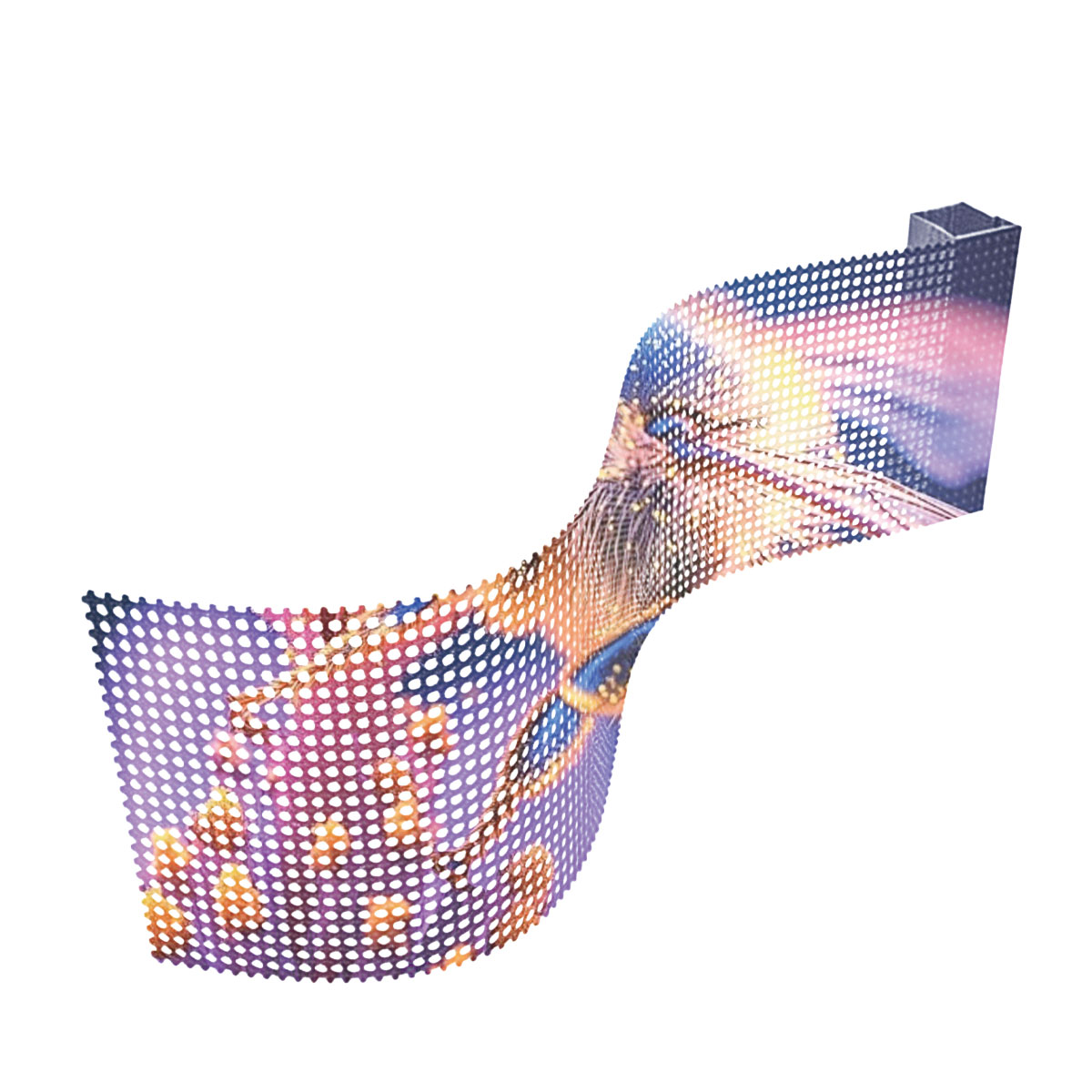 Holographic display screen with customizable size, supports curved installation, ideal for exhibitions and exhibition halls.