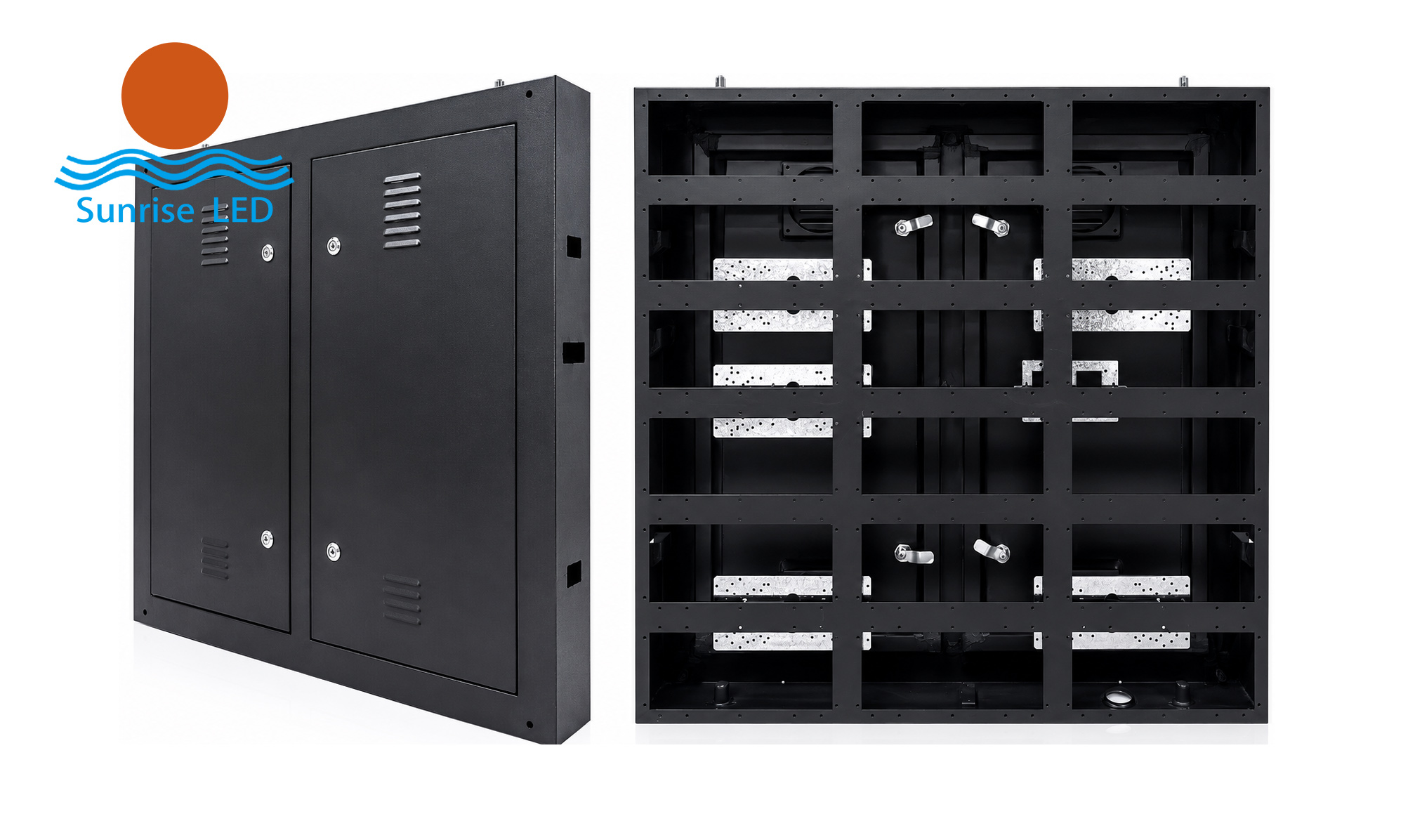 What are the common classifications of LED display cabinets by material?