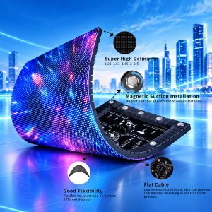Hoogwaardig binnen LED-scherm met volle kleuren, 8K HD, flexibel, waterdicht, buigbaar, zacht LED-module scherm