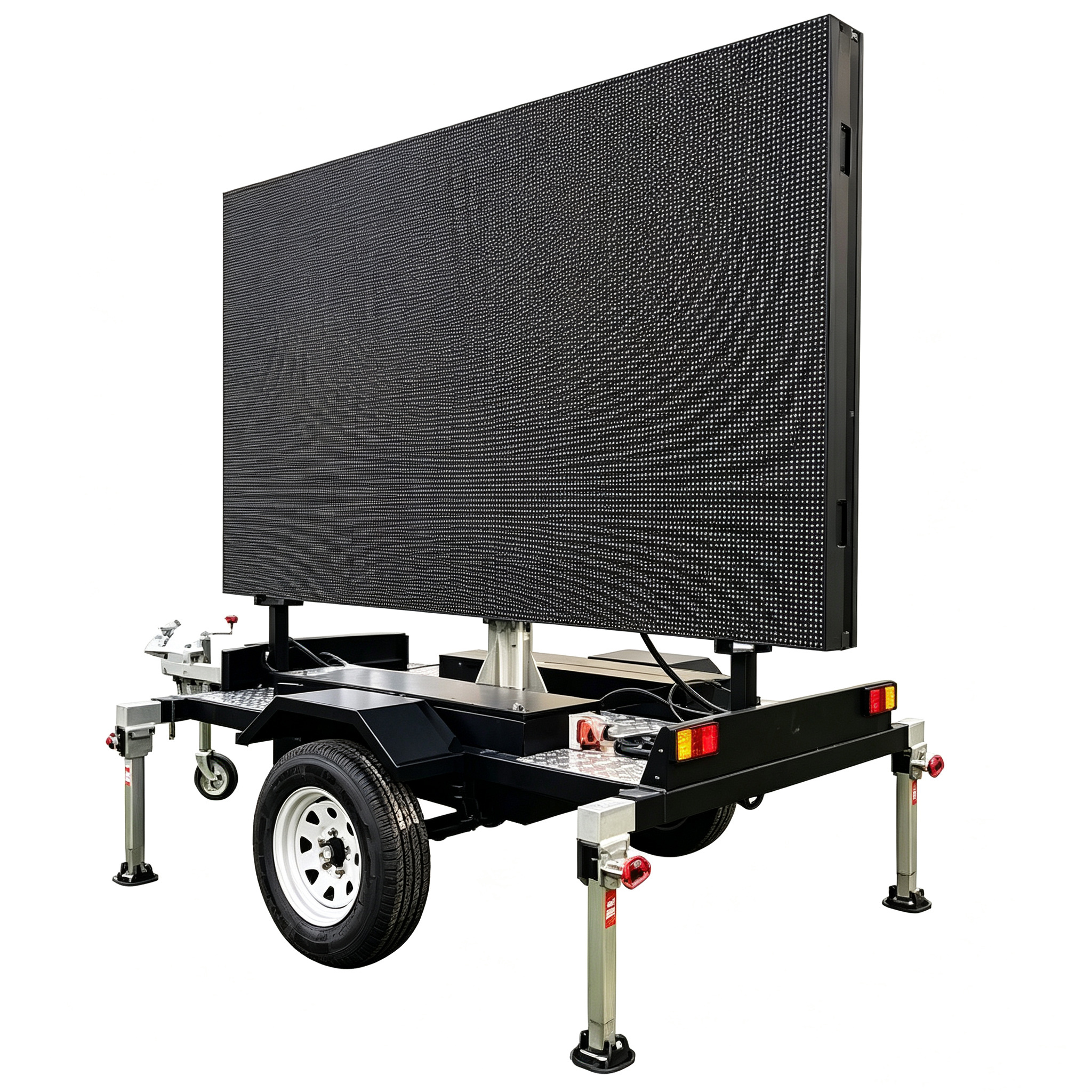 Digital Signage Electric Billboard for Vehicle Graphic Led Mobile Trailer Drive Through Open Sign Advertising Display Wheel